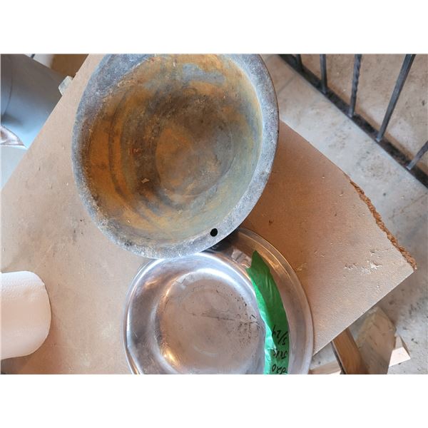 dog dish and old basin