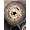 Image 1 : three good implement tires and one 5 bolt rim tires are 6.40-15 and 6.00-16