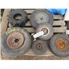 Image 1 : lot of six assorted utility tractor wheels