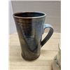 Image 2 : 3 pieces pottery - 2 mugs and creamer signed J.P.
