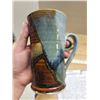 Image 8 : 3 pieces pottery - 2 mugs and creamer signed J.P.