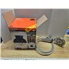 Image 1 : Sylvania indoor dimmable light fixture appears to be new in box + Waterpik adjustable shower head an