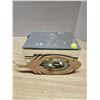 Image 1 : Mirrored jewelry box (small chip) & decorative wooden feather dream catcher