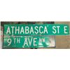 Image 1 : 2 different street signs - Athabasca St & 9th Ave N