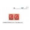 Image 1 : Canada Victoria 2¢ mint block of 2 stamps