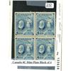 Image 1 : Canada 4¢ four cent mint plate block of four stamps