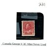 Image 1 : Canada George V 3¢ three cent mint never used stamp
