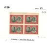 Image 1 : Canada three cents 3¢ mint block of four stamps