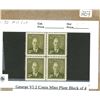 Image 1 : George VI two cents 2¢ mint plate block of 4