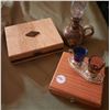 Image 2 : Small Wood Boxes, Ornamental Pottery Lamp