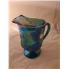 Image 2 : Blue Carnival Glass Pitcher