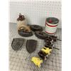 Image 1 : MISC LOT SMALL CROCK JUG SAD IRONS TRIVETS ETC