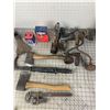 Image 1 : ANTIQUE TOOLS BATTERIES HATCHET LOT