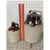 Image 2 : ANTIQUE STONEWARE CROCK JAR AND JUG