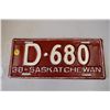 Image 1 : 1938 Sask License plate