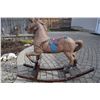 Image 1 : Large carved wood rocking horse 1800's 45" heavy