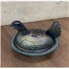 Image 2 : Carnival glass, hen on nest - large size