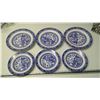 Image 1 : Blue Willow "Royal Oak" China, 3 dinner plates, 3 salad plates
