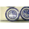 Image 2 : Blue Willow "Royal Oak" China, 3 dinner plates, 3 salad plates