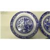Image 3 : Blue Willow "Royal Oak" China, 3 dinner plates, 3 salad plates