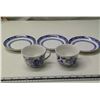 Image 1 : Blue Willow "Royal Oak" china, 2 teacups, 1 extra saucer