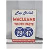 Image 1 : Macleans toothpaste ad sign - 10.5" x 8"