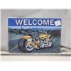 Image 1 : Welcome motor bike sign - 8x12"