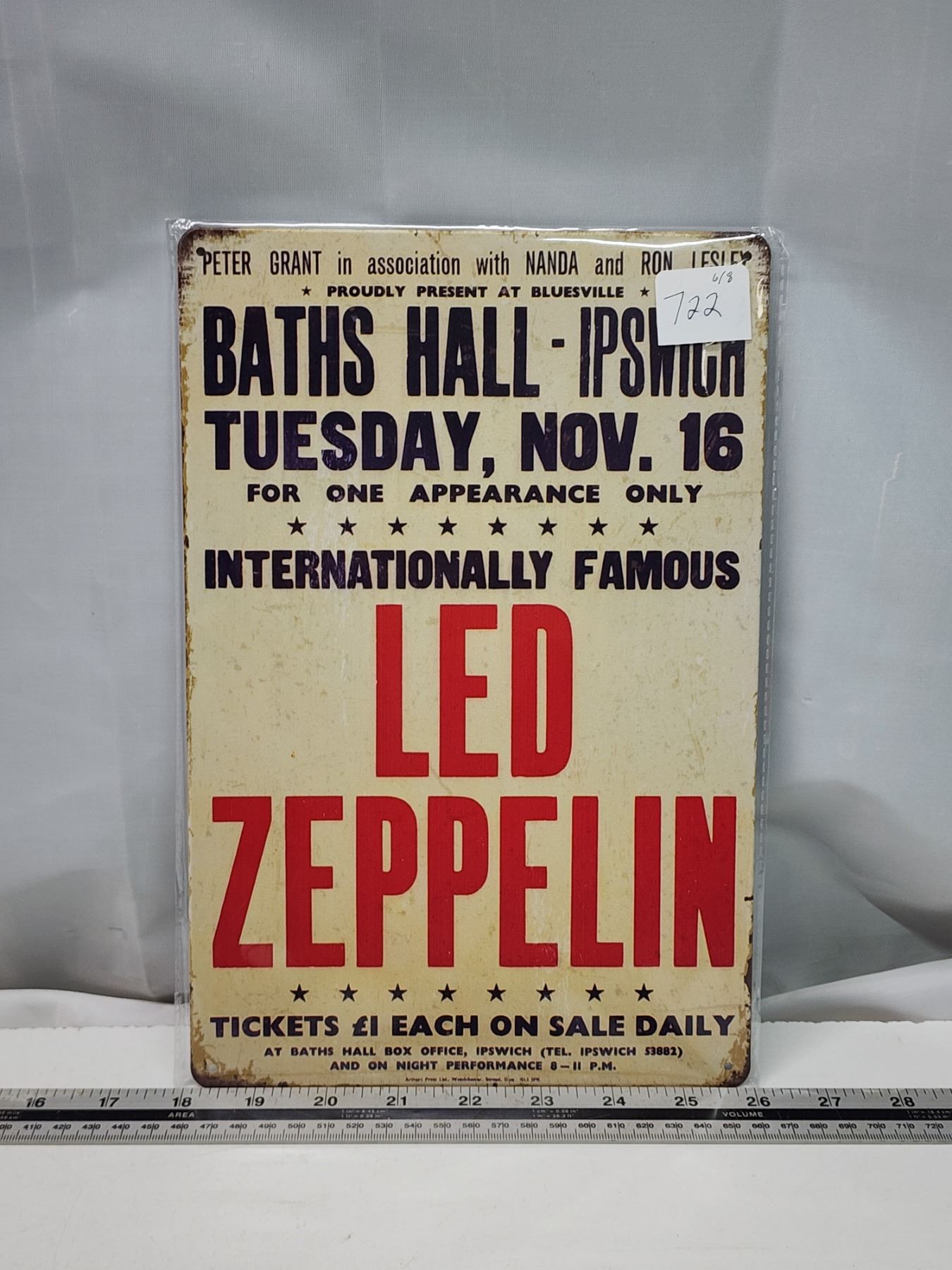 Led Zeppelin Members Sign Led Zeppelin sign - 8x12