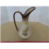 Image 1 : Brown trim pitcher-daisy and wheat