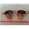 Image 1 : copper cream+ sugar bowl- himish copper BP company