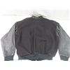 Image 3 : Black wool  jacket with leather sleeves -size 48