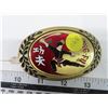Image 2 : 2 belt buckles- ninja+ kung.fu brass