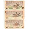Image 4 : 6 - 1986 Canadian 2 dollar bills - Thiessen/Crow - Assorted prefixes & serial #'s