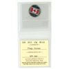 Image 2 : 2015 ICCS graded, "Canada Flag" Canadian 25 cent coin - MS65