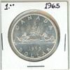 Image 1 : 1965 Canadian silver voyageur dollar - nice cameo