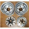 Image 2 : Set of two eight inch aluminum wheels, one disk brake rotor, one sprocket. Taken off a 1984 200X ATC
