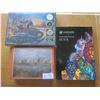 Image 1 : puzzle mounting kit and 2 puzzles - Cobble Hills and Saskatoon Skyline