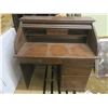 Image 1 : antique 1 pedestal roll top desk - 41.5"x24"x43"H