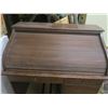Image 2 : antique 1 pedestal roll top desk - 41.5"x24"x43"H