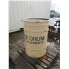 Image 1 : large steel drum - 39"H x 28"W - full, unknown contents