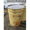Image 1 : large steel drum - 39"H x 28"W - full, unknown contents