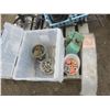 Image 1 : tote of assorted hardware, soldering wire, tank and wind deflector