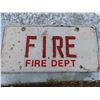 antique fire dept licence plate