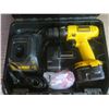 Image 2 : Dewalt 3/8" cordless drill with 2 batteries, charger and case - looks unused