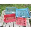 assorted plastic crates