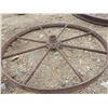 Image 4 : 2 antique steel wheels - 34" and 26"