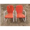 Image 1 : pair of vintage orange chairs