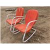 Image 2 : pair of vintage orange chairs