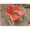 Image 3 : pair of vintage orange chairs
