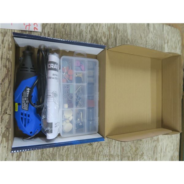 Mastercraft rotary tool with accessories in box - used once